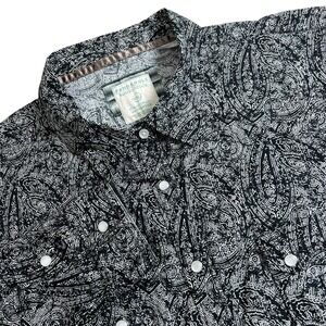 Panhandle Rough Stock Womens XXL Paisley Pearl‎ Snap Long Sleeve Western Shirt